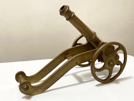 Canhão Decorativo Antigo Em Bronze John Somers Js Mg 46cm