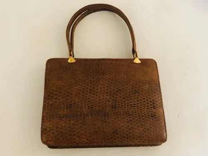 Bolsa De Mão Antiga Couro Legítimo Marrom