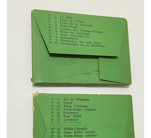 Lote Fotos Originais Antigas De Paris Souvenir Torre Eiffel