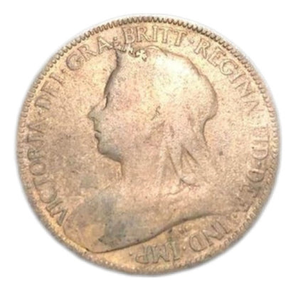 Antiga Moeda De Bronze 1899 Grã Bretanha 1/2 Penny