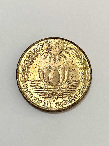 Moeda Antiga India 20 Paise 1971