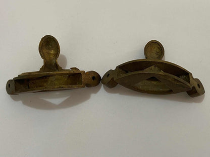 Antigas Peças Fixadoras Cantoneira Decorativas Em Bronze -l1
