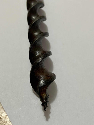 Ferramenta Antiga Broca De Ferro Com Marca