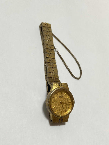 Relógio Antigo Seiko Quartz Dourado Japan 1400-0250