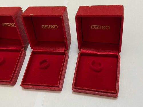 Caixa Porta Relógio Estojo Seiko Original Vermelho