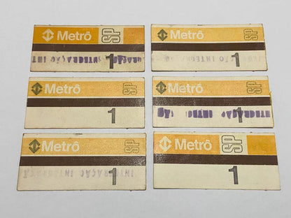 Coleção Bilhetes Antigos Metro Sp