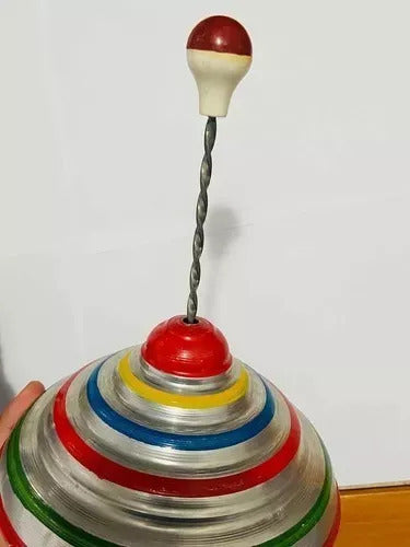 Antigo Pião De Lata - 2 Uni