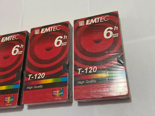 Antigas Fitas Vhs Lacradas Virgem Emtec T-120 6h Lote 3