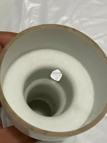 Luminária Antiga Opalina Pintada À Mão Paisagem