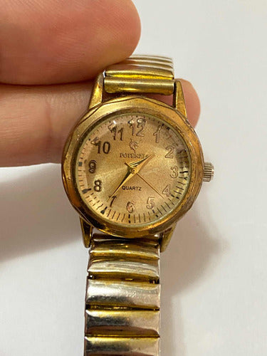 Relógio Antigo Potenzia Quartz Dourado