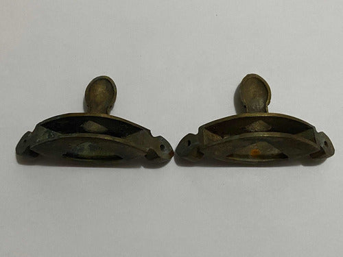 Antigas Peças Fixadoras Cantoneira Decorativas Em Bronze