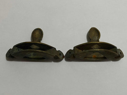 Antigas Peças Fixadoras Cantoneira Decorativas Em Bronze