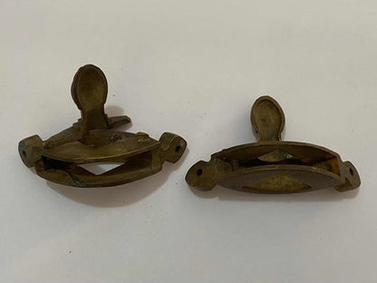 Antigas Peças Fixadoras Cantoneira Decorativas Em Bronze -l2