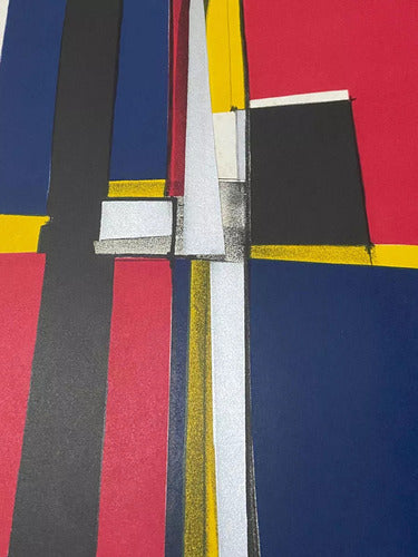 Quadro Gravura Antiga Silvio Oppenheim 93 Geométrica