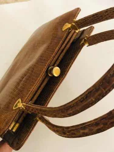 Bolsa De Mão Antiga Couro Legítimo Marrom