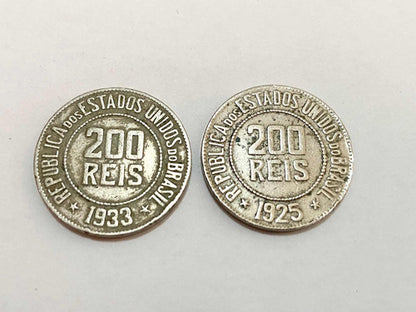 Antigas Moedas 200 Réis 1925 - 1933