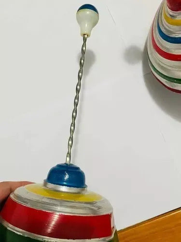 Antigo Pião De Lata - 2 Uni