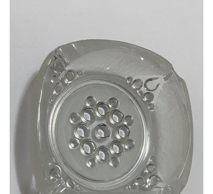 Cinzeiro Antigo Quadrado Em Vidro Trabalhado