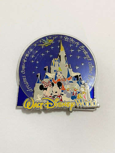 Botton Pin Antigo Castelo Walt Disney World Mickey Rotativo
