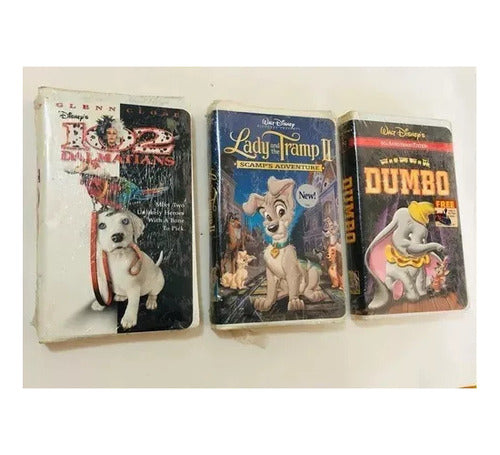Fitas Vhs Disney Lacradas Antigas 3 Clássicos Originais