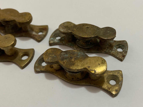 Antigas Roldanas De Bronze Para Cortina - Kit C/ 4