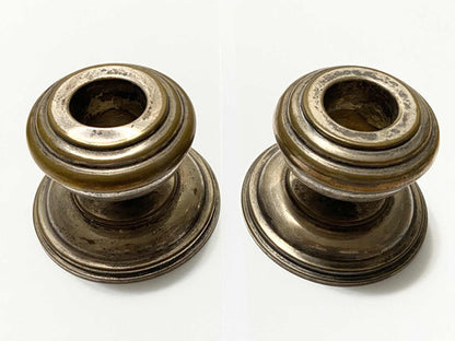 Antigo Porta Velas Castiçal Par Cor Prata Cor Prata